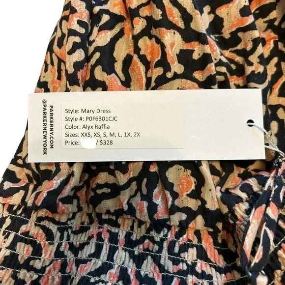 MSRP $328 Parker Maxi Tiered Sundress Animal Print w/Pockets. Smocked top bodice - Picture 8 of 12